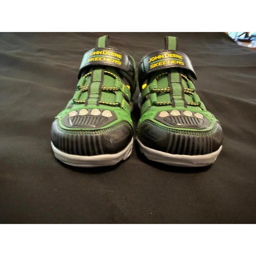 Skechers John Deere Boys Light Up Sandals Green Black 407070L Size 11
